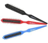 👩 diane 3-row wire bristle wig hair brush #8132 - cushion base, assorted colors: effective styling tool for wigs logo