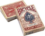 🃏 enhanced seo: red distressed rider-back design playing cards - ellusionist bicycle 1900 vintage series логотип