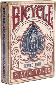 img 3 attached to 🃏 Enhanced SEO: Red Distressed Rider-Back Design Playing Cards - Ellusionist Bicycle 1900 Vintage Series