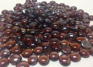 wgv flat marbles, pebbles, glass gems for vase fillers, party table scatter, wedding, decoration, landscaping, aquarium decor, crystal rocks, brown - 2 pounds (approximately 200 pieces) logo