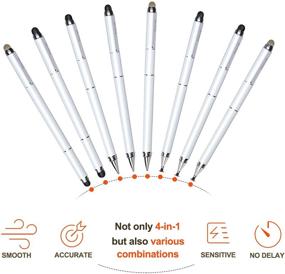 img 1 attached to 🖊️ High Sensitivity 4-in-1 Stylus Pen by Penyeah - DIY Disc Stylus for Touch Screens, Universal Compatibility with iPad, iPhone, Tablets & More - White, Includes 4 Replacement Tips