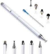 🖊️ high sensitivity 4-in-1 stylus pen by penyeah - diy disc stylus for touch screens, universal compatibility with ipad, iphone, tablets & more - white, includes 4 replacement tips logo