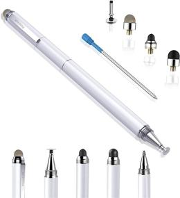 img 4 attached to 🖊️ High Sensitivity 4-in-1 Stylus Pen by Penyeah - DIY Disc Stylus for Touch Screens, Universal Compatibility with iPad, iPhone, Tablets & More - White, Includes 4 Replacement Tips