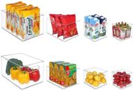 🗂️ ultimate pantry storage solution: set of 8 clear plastic organizer bins by jelodm – stackable & versatile for kitchen, bathroom, fridge, and more логотип