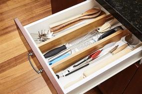 img 2 attached to Bamboo Drawer Divider Organizer Set