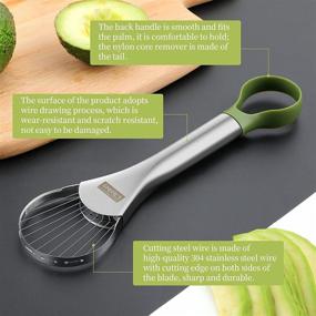 img 3 attached to Stainless Steel Avocado Slicer and Pit Remover Cutter/Peeler Tool for Thin, Clean Slices - Ideal Holiday Gift