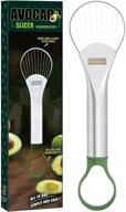 stainless steel avocado slicer and pit remover cutter/peeler tool for thin, clean slices - ideal holiday gift logo