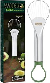 img 4 attached to Stainless Steel Avocado Slicer and Pit Remover Cutter/Peeler Tool for Thin, Clean Slices - Ideal Holiday Gift