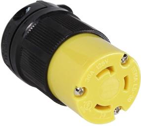 img 4 attached to 🔌 30 Amp, 125 Volt, NEMA L5-30R, 2P, 3W, Locking Female Plug Connector - Industrial Grade, Black, Grounding, Generator Rating up to 3750 Watts (L5-30R Female Plug)