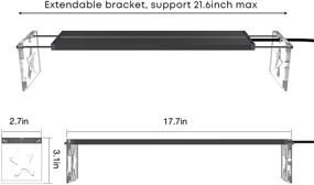 img 3 attached to 🐠 LEDSTAR AQ-S RGB+W Aquarium LED Light - App Dimmable Plant Tank Light with 4 Channel Control and Mounting Installation Kits - AQ-S45 for 17.7'' to 21.6'' Tank