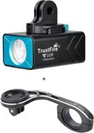 🚴 trustfire d2r 450 lumens rechargeable bike light: lightweight torch, type c charging, ip66 waterproof, floodlight, sos function, built-in battery logo