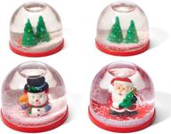 pack of 4 mini christmas winter snow globes for kids - ideal as gifts, decorations, xmas stocking stuffers, and giveaways логотип