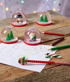 img 1 attached to Pack of 4 Mini Christmas Winter Snow Globes for Kids - Ideal as Gifts, Decorations, Xmas Stocking Stuffers, and Giveaways