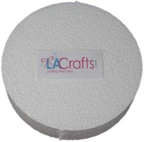 img 4 attached to Versatile & Durable LA Crafts Brand 4x1 Inch Smooth Foam Craft Disc - 12 Pack for Endless Creative Projects