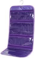 wodison foldable hanging travel toiletry 🧳 bag cosmetic organizer storage purple - enhanced seo logo