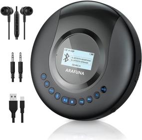 img 4 attached to 🎵 ARAFUNA Bluetooth CD Player for Car with LCD Screen and Anti-Shock Protection - Upgraded