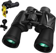 🔭 hd professional 20x50 binoculars for adults: perfect for bird watching, travel, stargazing, hunting, concerts, and sports - bak4 prism fmc lens with smartphone adapter, strap, and carrying case logo