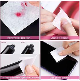 img 1 attached to 💅 1000 Pcs Gel Nail Polish Remover, Lint Free Cotton Pad with Pump Dispenser Bottle - Disposable Nail Polish Remover for Soak Off UV Gel Polish & Clean Acrylic Nails