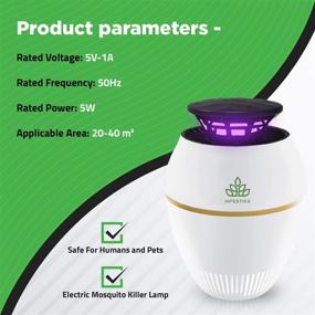 img 2 attached to 🦟 Infestics Electric Mosquito Killer Lamp - Indoor LED Mosquito Trap - Eco Friendly - Mosquito Eradicator - Portable USB LED - Effective Mosquito Control