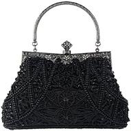 👛 bagood women's vintage style beaded & sequined evening bag for wedding party - handbag clutch purse logo