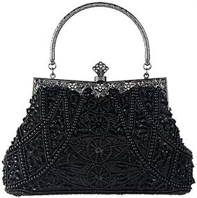 img 4 attached to 👛 Bagood Women's Vintage Style Beaded & Sequined Evening Bag for Wedding Party - Handbag Clutch Purse