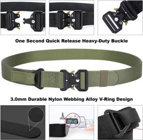 img 3 attached to DEYACE EMT Belt: Durable 1.5 Inches EMT Belts with Quick Release for Men and Women - Perfect Tactical Mens Belt