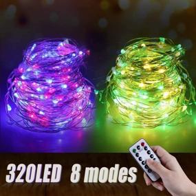 img 2 attached to 🌟 Anpro Window Curtain String Lights, 3m x 3.2m, 320LED Fairy Starry Lights USB Powered with Remote Control & Timer, Waterfall Fairy Lights for Party Decoration, Bedroom, Interior Lighting, Colorful