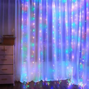 img 3 attached to 🌟 Anpro Window Curtain String Lights, 3m x 3.2m, 320LED Fairy Starry Lights USB Powered with Remote Control & Timer, Waterfall Fairy Lights for Party Decoration, Bedroom, Interior Lighting, Colorful