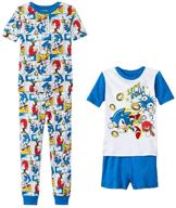 🦔 boys' snug fit cotton pajamas featuring sonic the hedgehog logo