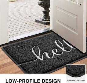 img 2 attached to 🚪 SoftDuo Welcome Mat - Indoor Outdoor Doormat, Resistant to Dirt and Easy to Clean - Durable Anti-Slip Entry Rug, Low-Profile Entrance Mat for Front Door, Entryway, and Garage - 30"x17.5