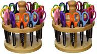 📚 set of 12 school smart paper edger scissors, 6-1/2 x 2-1/2 inches, assorted colors, 2 pack logo