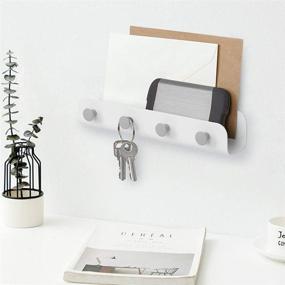 img 1 attached to 🔑 Organize Your Entryway with the Multipurpose Key Holder, Mail Organizer, and Wall Mount
