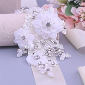 img 1 attached to Azaleas Womens Wedding Sashes Off White Women's Accessories