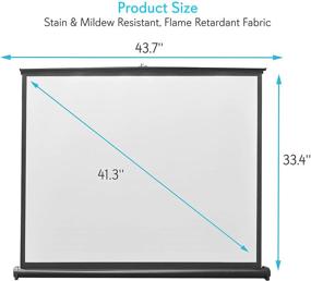 img 2 attached to 📽️ Pyle PRJTP53: Portable 50-inch Floor Standing Projector Screen for Office Presentations - Quick Assembly, Roll-Up Tripod Manual