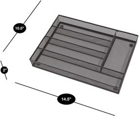 img 2 attached to 📦 Maximize Kitchen Drawer Space with Smart Design Drawer Organizer - 5-Compartment Steel Mesh - Ideal for Utensils, Silverware, and Organization - Available in Bronze