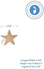 img 3 attached to Wooden Star Cutouts, 1.5 x 0.19 inch, Pack of 25 Stars for Craft Projects, Christmas, July 4th - by Woodpeckers