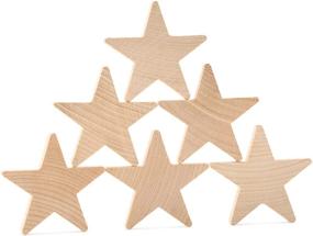 img 2 attached to Wooden Star Cutouts, 1.5 x 0.19 inch, Pack of 25 Stars for Craft Projects, Christmas, July 4th - by Woodpeckers