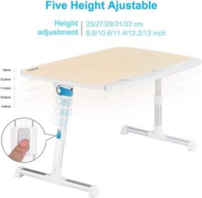 img 2 attached to 🛏️ NEARPOW Laptop Desk for Bed: Adjustable Height & Angle, Larger Size Bed Table for Productive Reading, Writing, and Computing in Bed, Sofa, Couch, or on the Floor