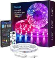 🌈 govee smart led strip lights: wifi app-controlled 16.4ft rgb light strip for bedroom, kitchen, tv, party - works with alexa and google assistant, music sync technology logo