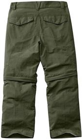 img 3 attached to 👖 Asphyxiated Boys Cargo Pants, Youth Girls Quick Dry Convertible Hiking Trousers (9035#Army Green, 10-12)