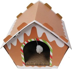 img 3 attached to 🐱 Gingerbread Christmas Cat Scratcher House: Fun for Feline Friends!