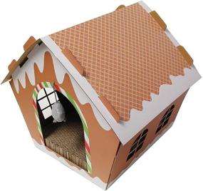 img 2 attached to 🐱 Gingerbread Christmas Cat Scratcher House: Fun for Feline Friends!