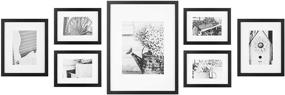 img 4 attached to 🖼️ Enhance Your Walls with Gallery Perfect 7-Piece Black Photo Kit: Art Prints & Hanging Template Gallery Wall Frame Set