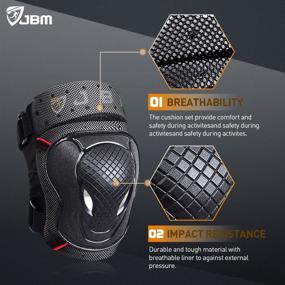 img 2 attached to 🛡️ Ultimate Protection for Cycling, Skateboarding, and Rollerblading: JBM Protective Gear