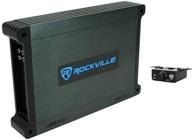 rockville dbm12 2000w 2 ohm marine/boat mono amplifier amp with covers and bass remote control logo