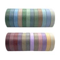 🎨 viviquen 24 rolls washi tape set - colored masking tape pack for decorative crafts, children, gifts, and warpping - nature color 7.5mm thin tapes logo