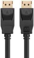 monoprice displayport cable - 1.5 feet - black, supports 4k resolution and 3d video - select series - version 1.2a logo