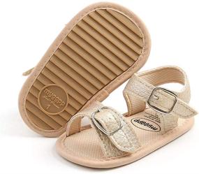 img 4 attached to 👶 Summer Crib PU Leather Bowknot Soft Anti-Slip Rubber Sole Toddler First Walkers Shoes for Infant Baby Girls - E-FAK