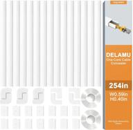 🔌 cord hider, delamu 254in cable concealer, pvc wire hider for wall, one-cord cable raceway cover, paintable tv cable hiders, 15x l16.9in w0.59in h0.4in, cc03-15pack logo