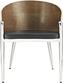 img 2 attached to Stylish Silver Mid-Century Chair, Upholstered in Faux Leather with Chrome Legs - Modway Cooper